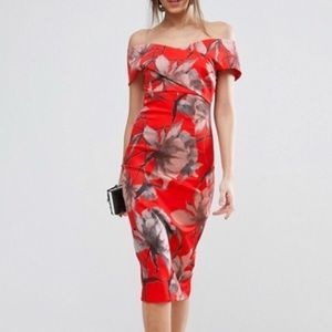 Red off he shoulder ASOS Dress